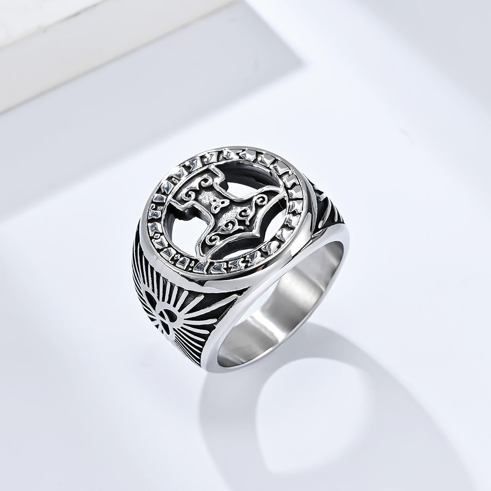 Planderful Steel Celtic Triangle Knot Ring For Men Eternal Viking Punk Style Sizes 8 9 10 11 12