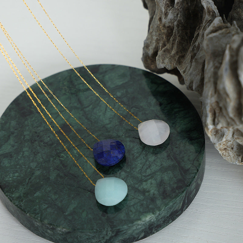 Natural Stone Drop Pendant Necklace - Unique High-Quality Design