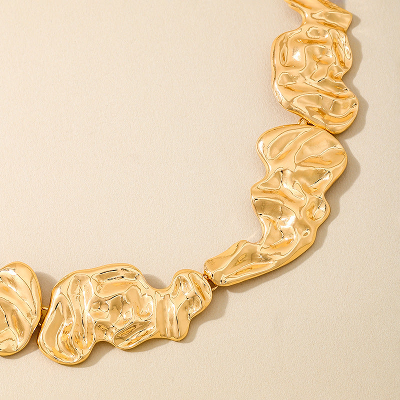 Planderful Vienna Verve Necklace – Exaggerated Irregular Heavy Metal Design