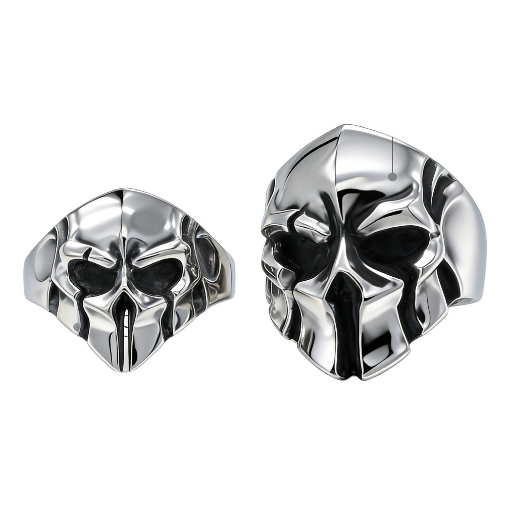 Spartan Helmet Titanium Steel Ring