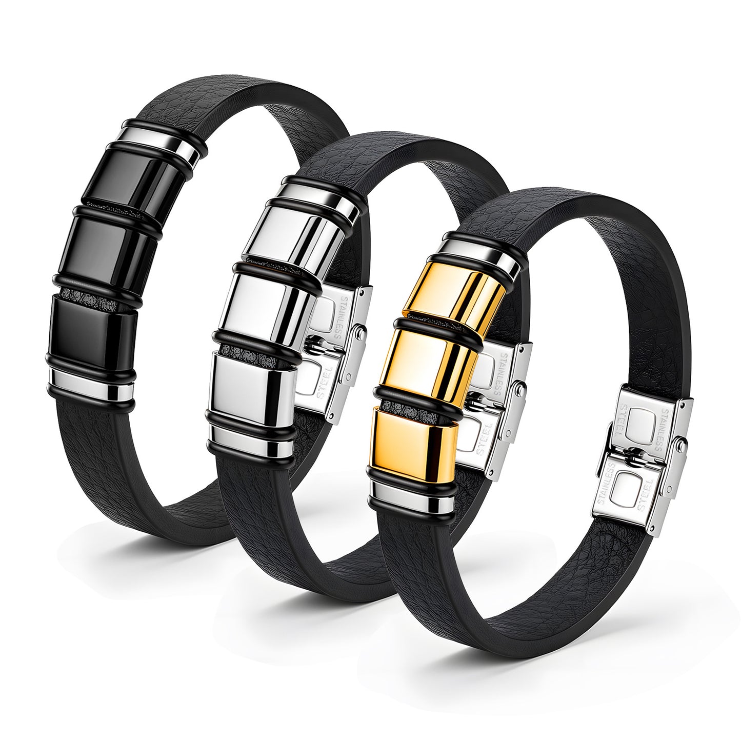 Mens Stainless Steel Bracelet Everyday Genie By Planderful Unisex Versatile Modern Jewelry For Business Professionals