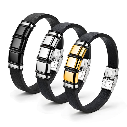 Mens Stainless Steel Bracelet Everyday Genie By Planderful Unisex Versatile Modern Jewelry For Business Professionals