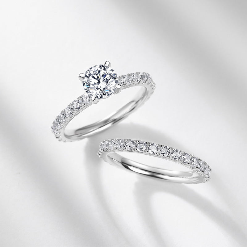 Planderful Classic Moissanite Sterling Silver Ring – 6.5 × 6.5 mm, 1 ct – Style 10