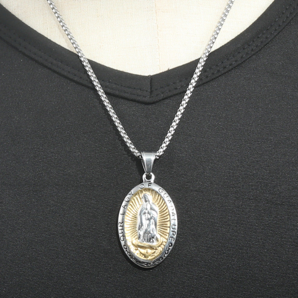 European And American Stainless Steel Portrait Pendant