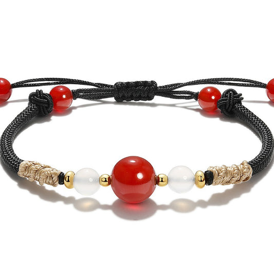 Planderful Fortune's Favor Bracelet – Hand-Woven Good Luck Couple Red Rope