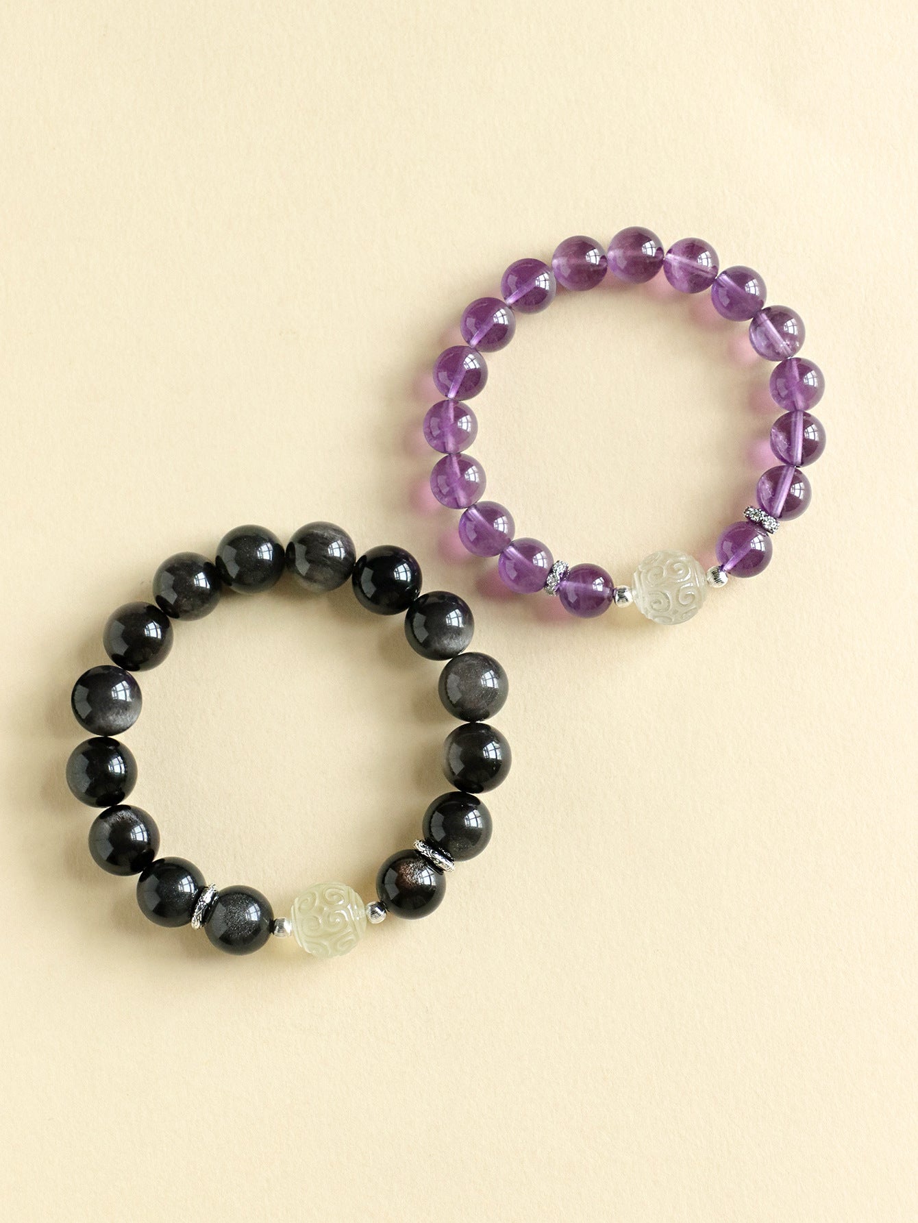 Planderful Fortune's Favor Bracelet – Natural Amethyst Beaded Design