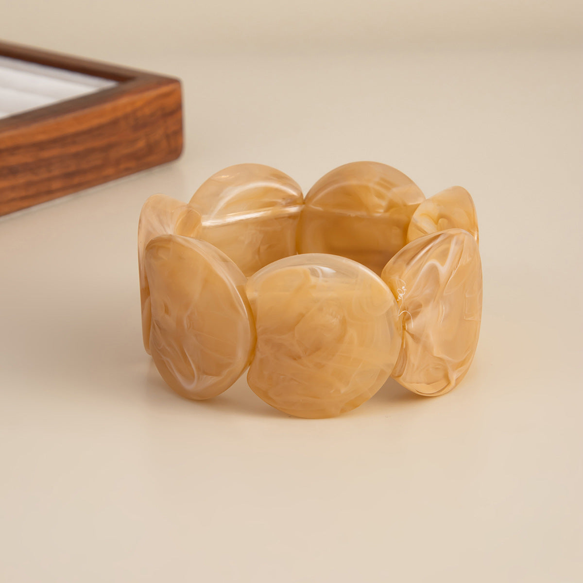Retro Curved Geometric Splicing Bracelet Bracelet Imitation Pearl Special-Shaped Bracelet