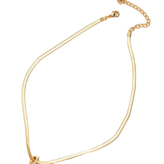 Dainty J Letter Pendant Necklace - Trendy Collarbone Chain Jewelry