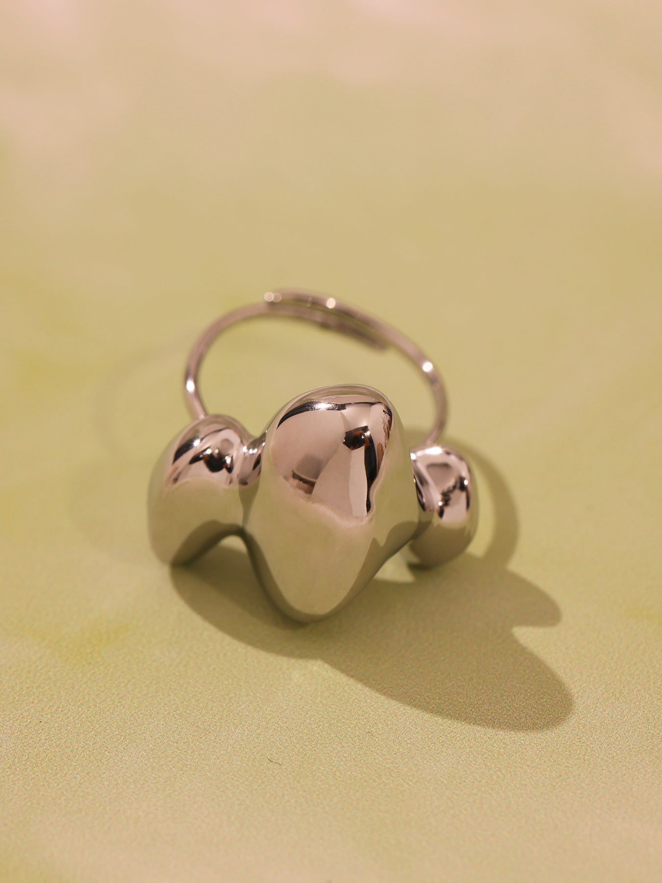 Planderful Unisex Open Index Geometric Color Ring 18K Gold