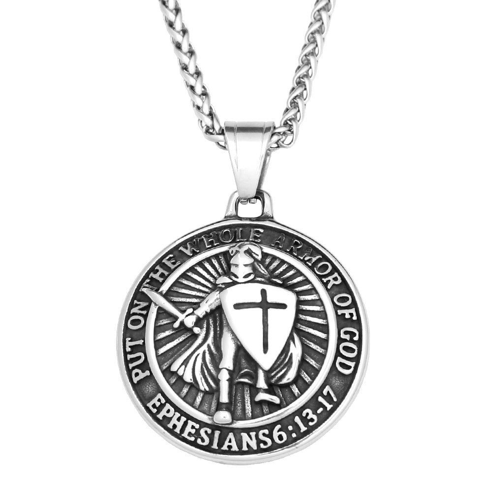 Vintage West Stainless Steel Men's Pendant Necklace