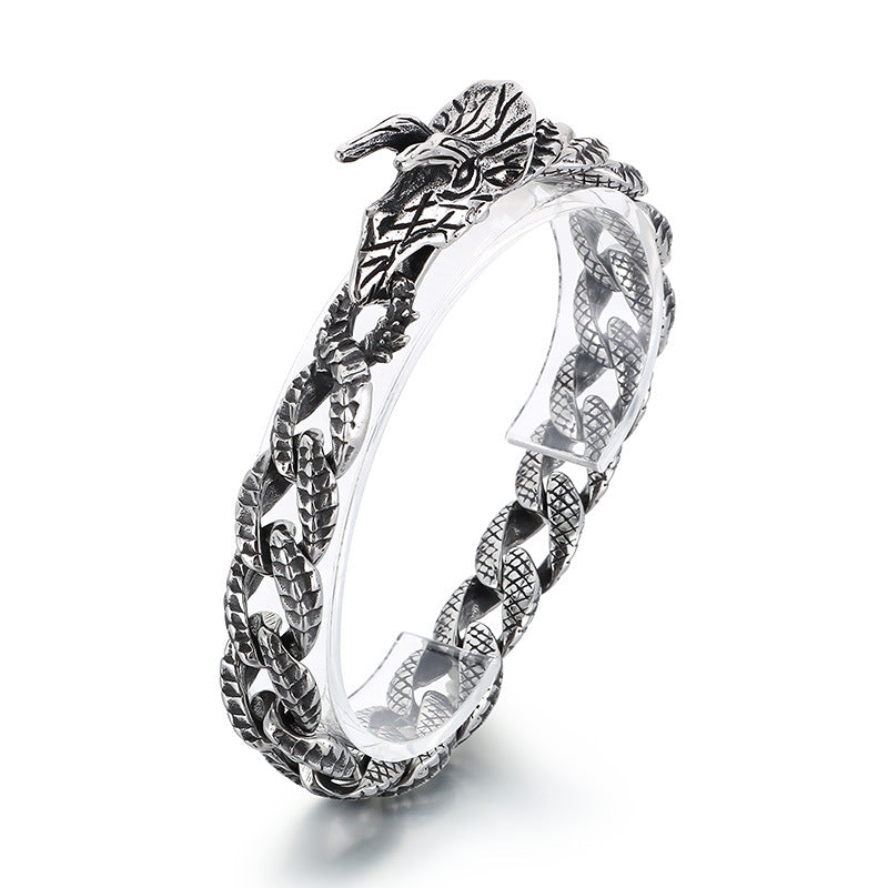 Planderful Dragon Tail Buckle Bracelet Durable Titanium Men