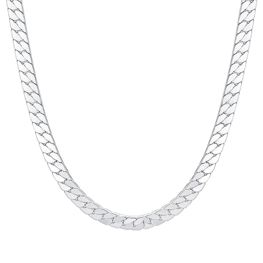Stainless Steel Flat Encryption Nk Chain Necklace Steel Men's