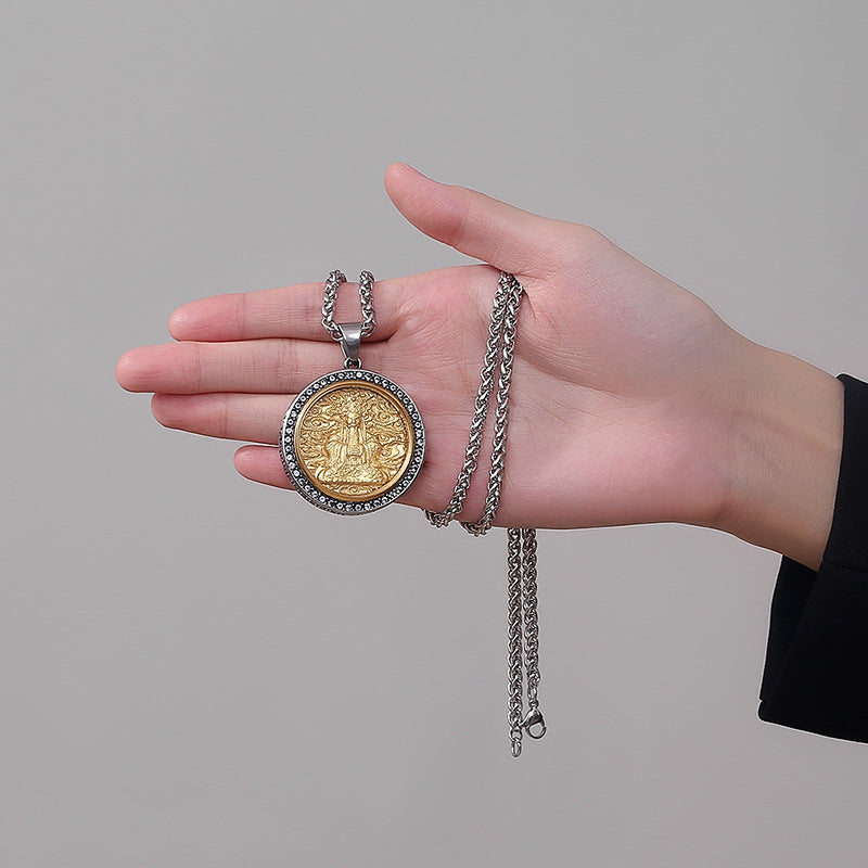 Stainless Steel Necklace – Vintage Dragon Pendant