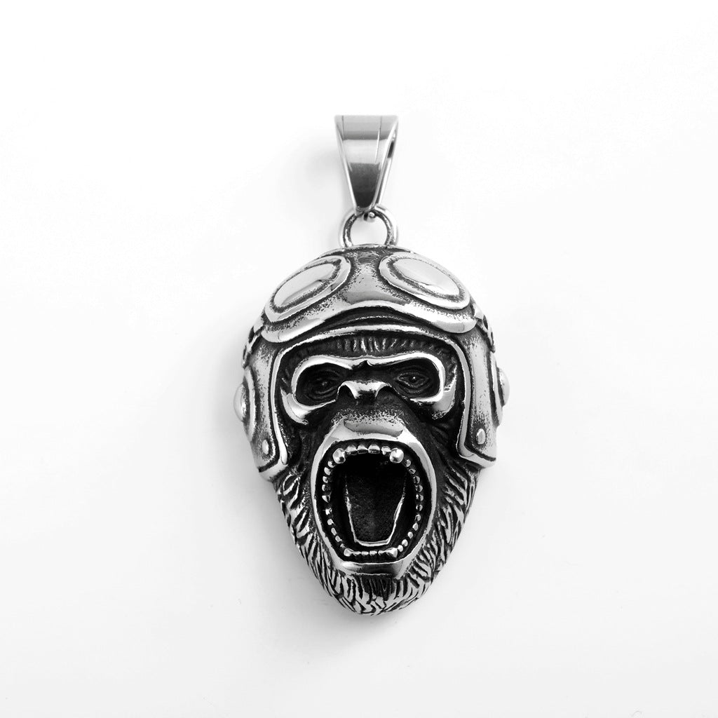 Vintage Stainless Steel Pendant Necklace