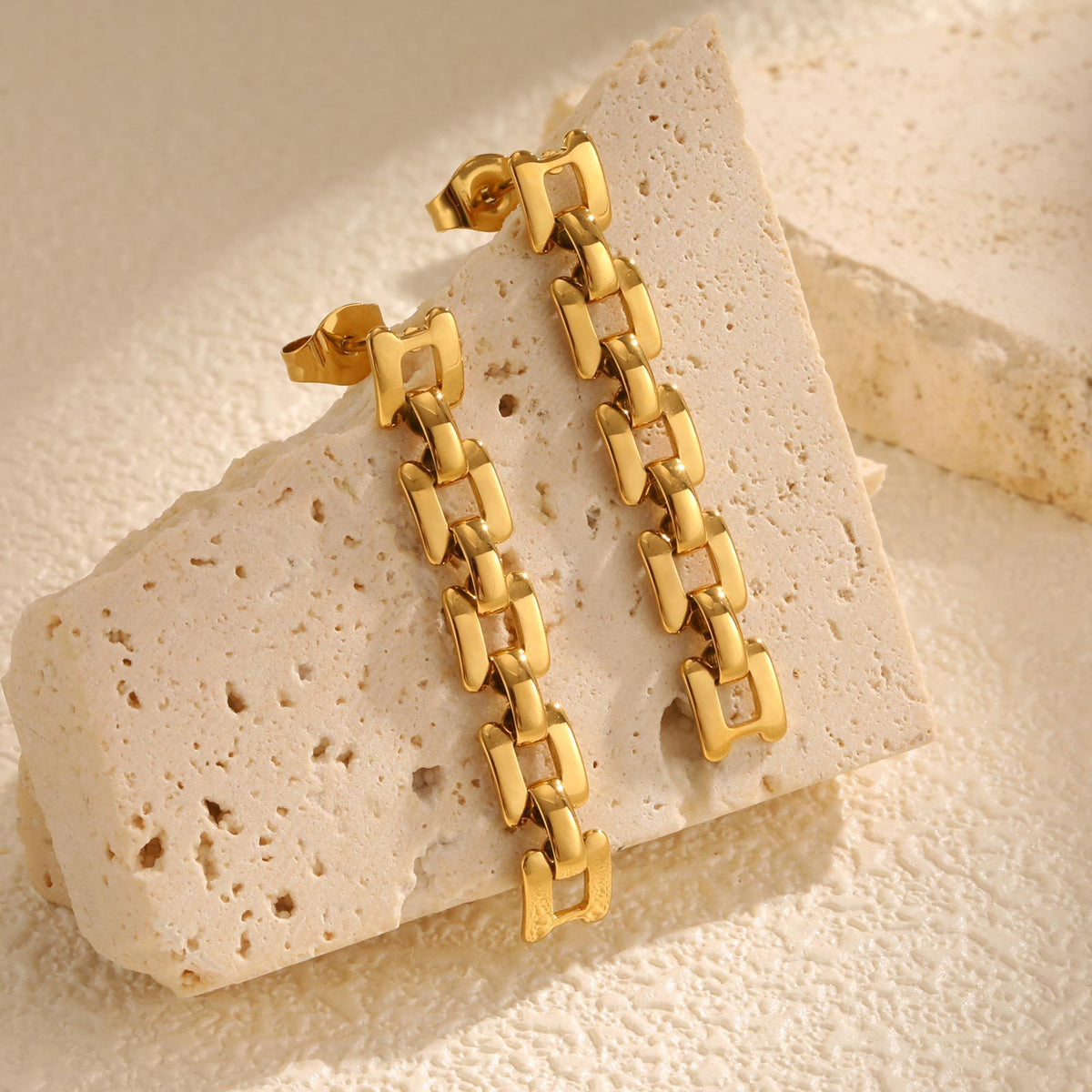 Modern Gold-Tone Statement Earrings