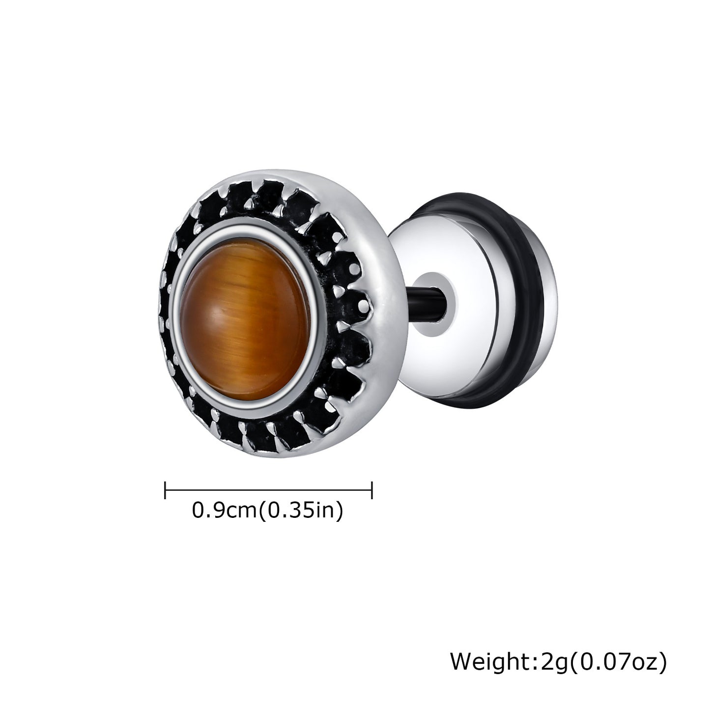 Planderful Retro Rock Stud Earrings For Men Personalized