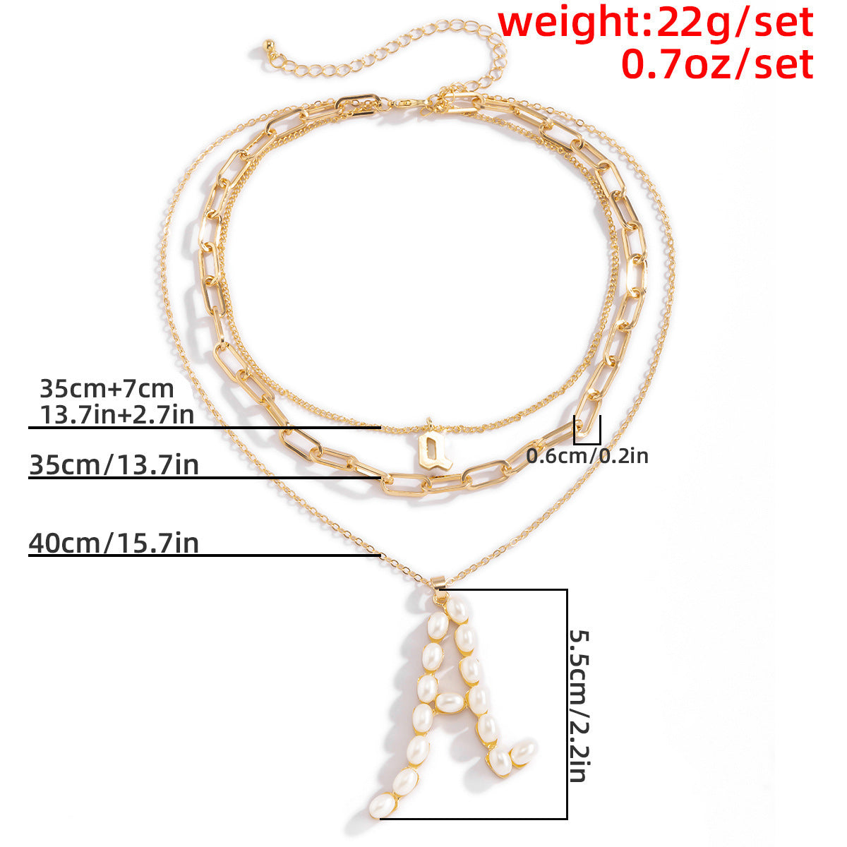 Imitation Pearl Letter A Necklace By Planderful Vienna Verve Multi Layer Cross Geometric Statement For Trendsetters