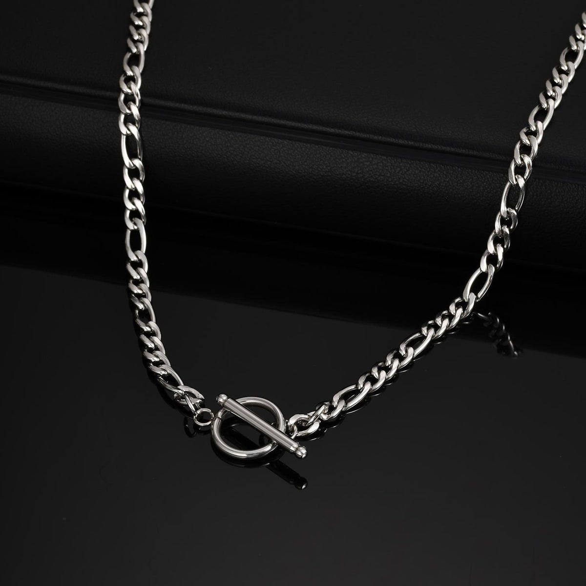 Men's Stainless Steel Three To One Nk Chain Ot Buckle Premium Necklace