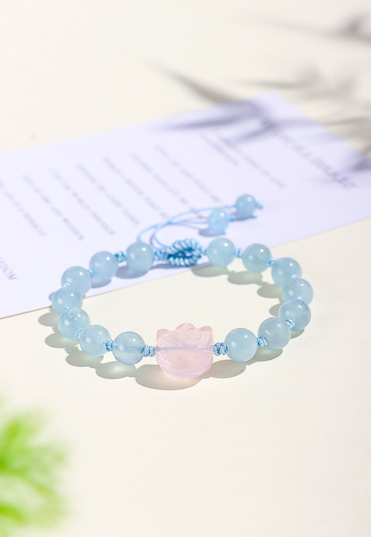 Planderful Fortune's Favor Bracelet – Fresh and Sweet Aquamarine and Pink Crystal Design