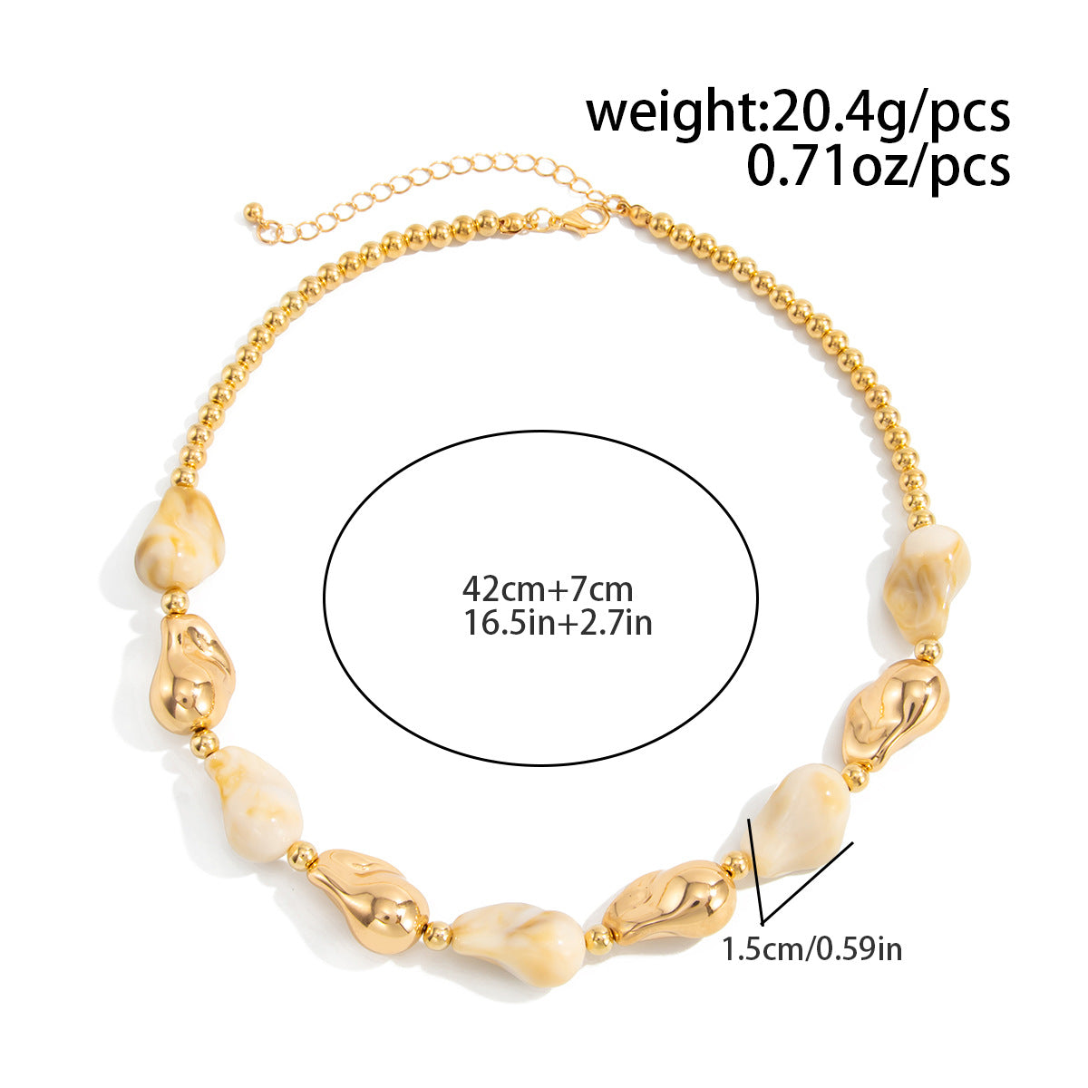 French Baroque Pearl Bead Necklace