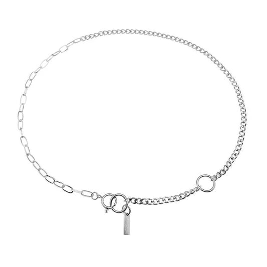 Planderful Jewelry Cuban Chain Necklace Steel Elegance