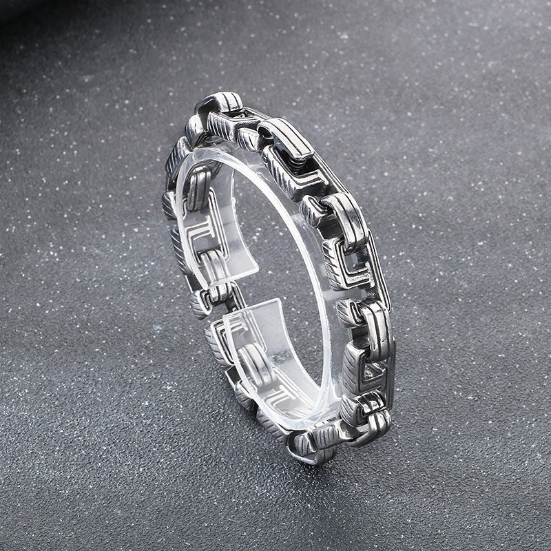 Planderful Custom Openback Chain Titanium Men Bracelet