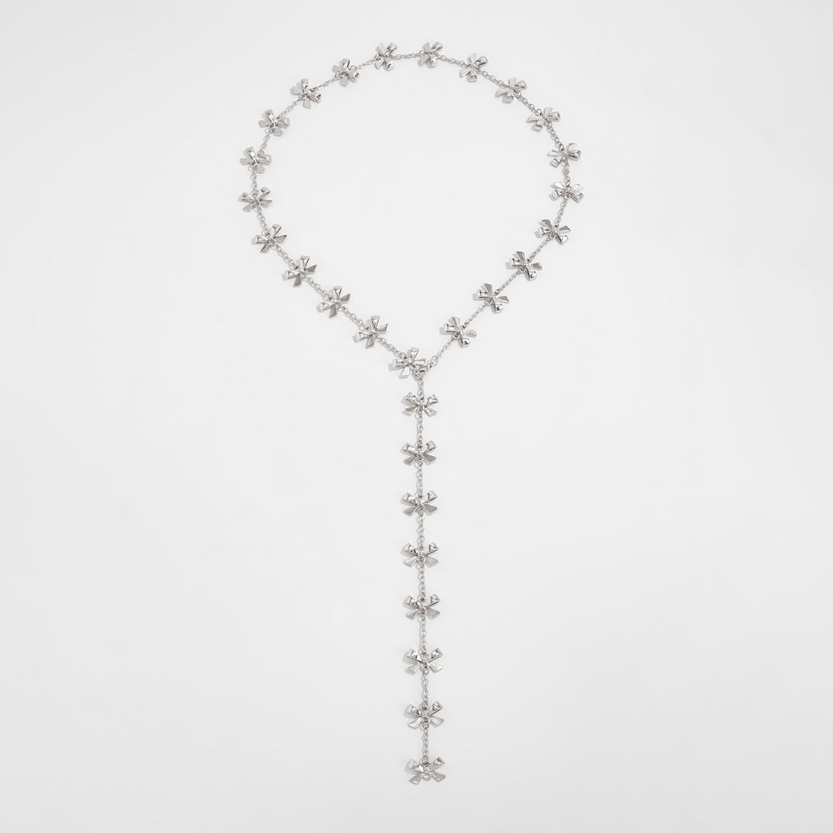 Bow Pendant Y-Shaped Fringe Necklace