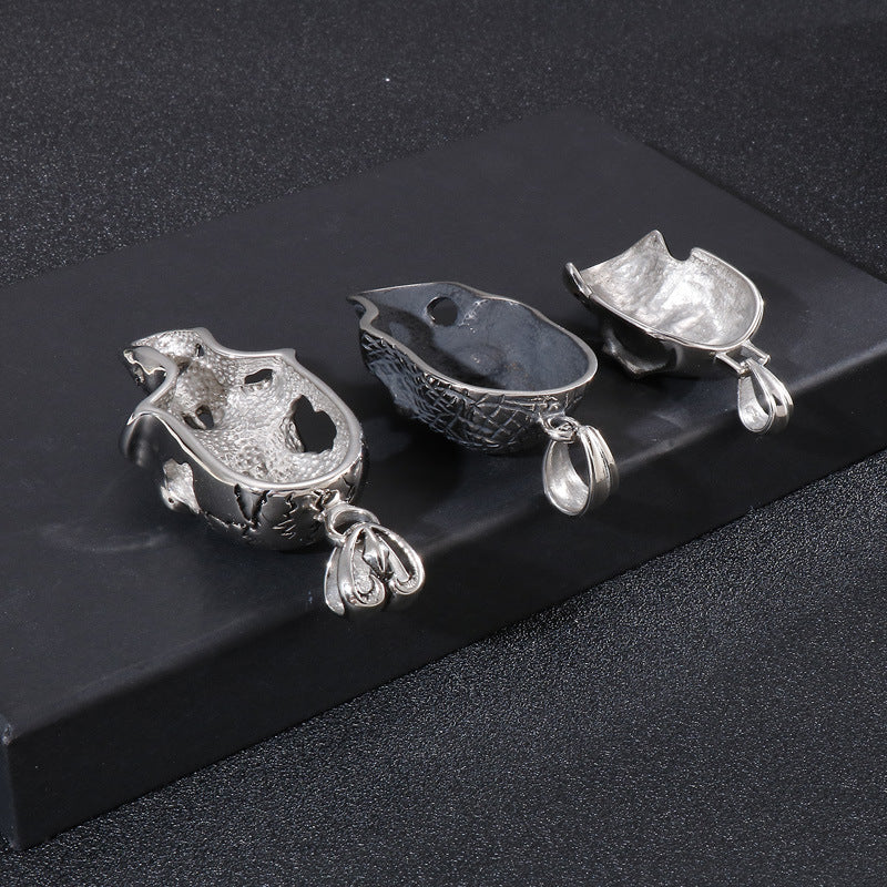 Exaggerated Skull Punk Titanium Steel Pendant for Men - European and American Fashion Jewelry