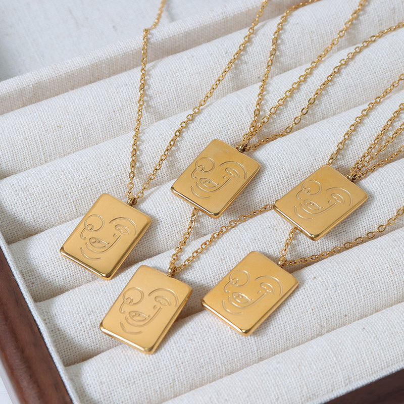 Elegant Titanium Steel Pendant Necklace for Women