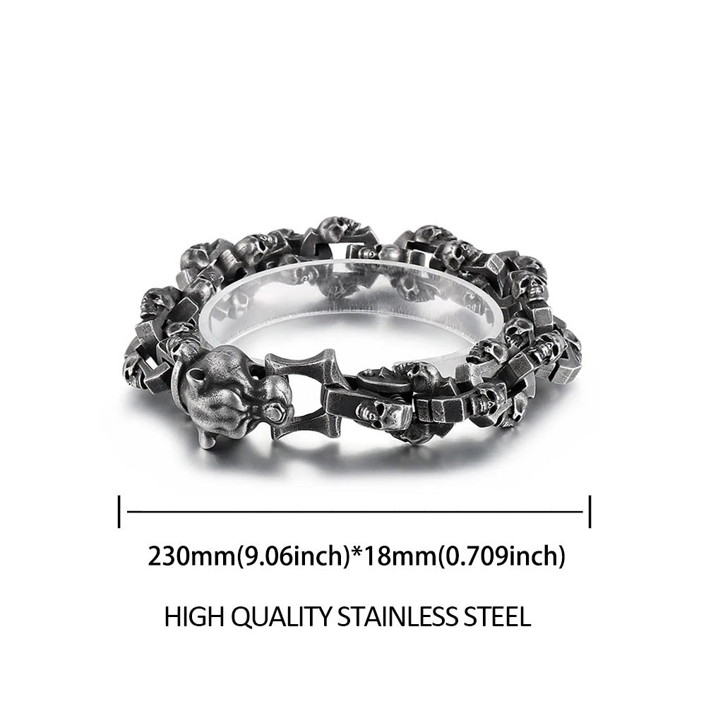 Vintage Skull Stainless Steel Men's Bracelet