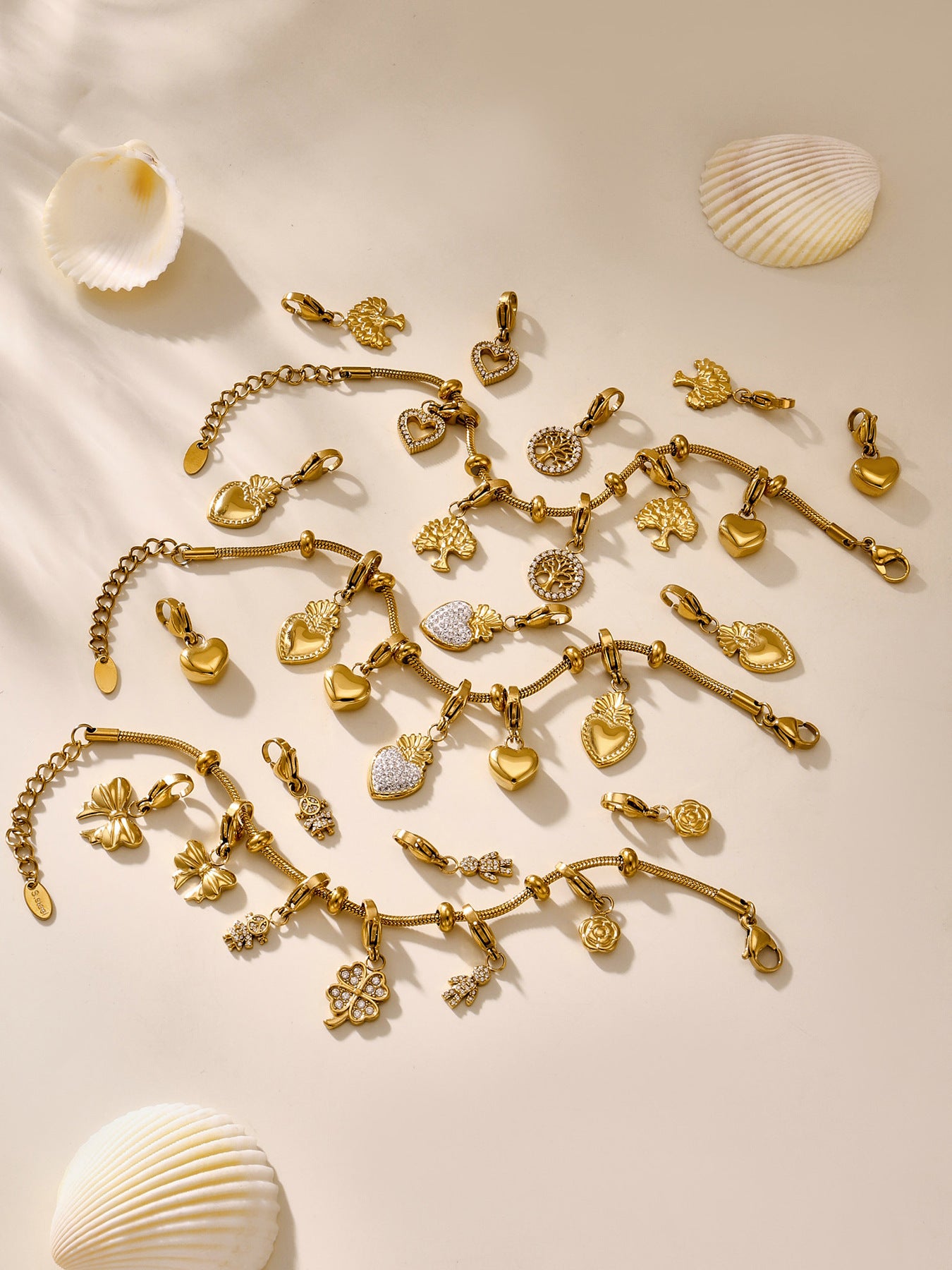 Planderful Tree Of Life Zircon Bracelet Women Stainless Gold