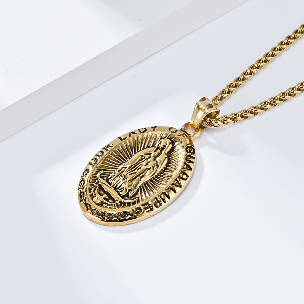 Cross-border European and American Virgin Mary Pendant Necklace