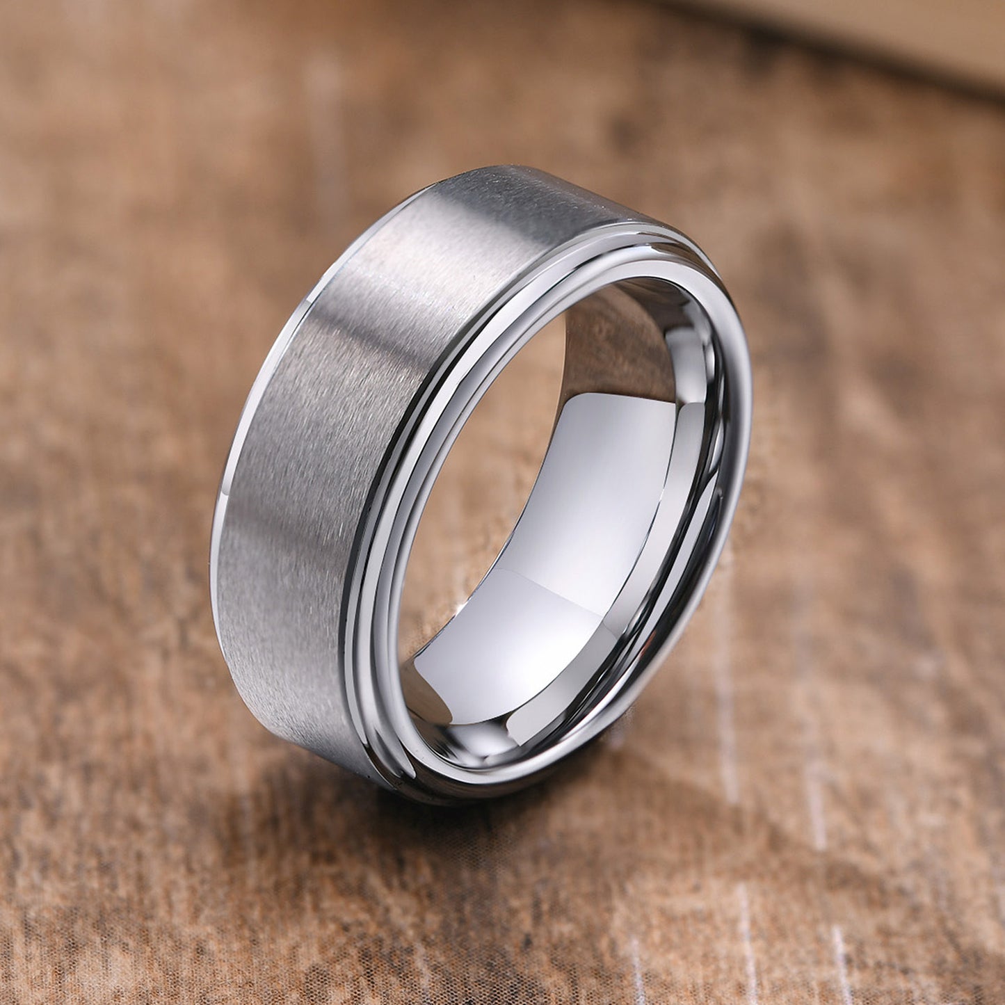 Foreign Trade Jewelry Tungsten Steel Ring Men's Black Blue