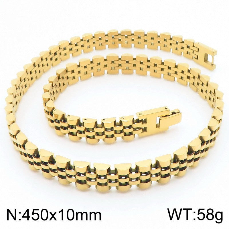 Stainless Steel Men Necklace 10mm Chain Planderful Everyday