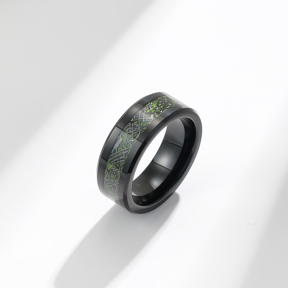 European And American Style Tungsten Steel Dragon Ring