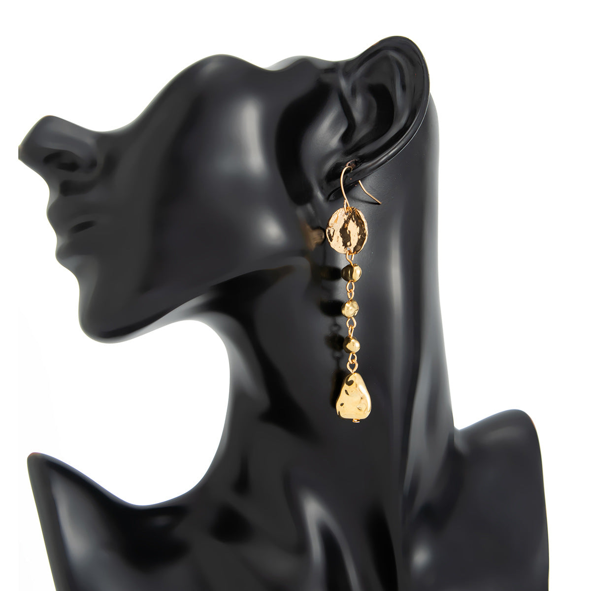 Planderful Vienna Verve Beating Pattern Fringed Stud Earrings For Women Statement Baroque Style