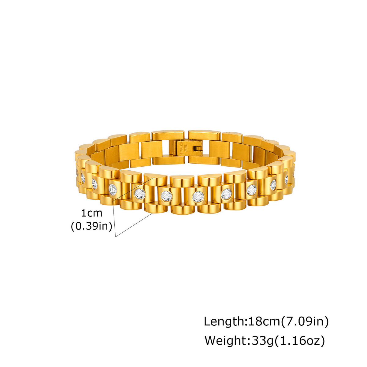 Zircon Stainless Steel Bracelet