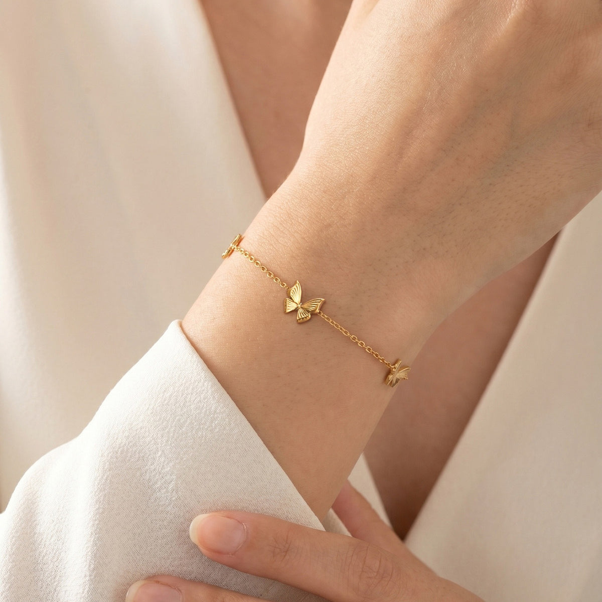 Butterfly Stainless Steel Bracelet