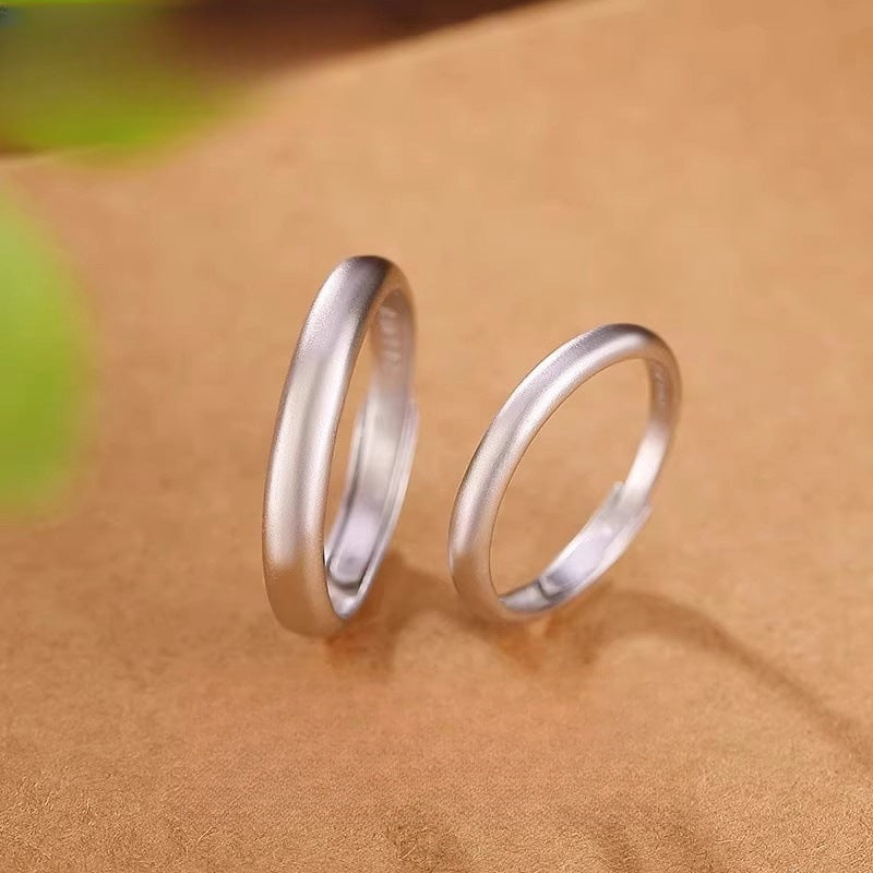 New 925 Sterling Silver Ancient Plain Ring Luxury Couple Accessory