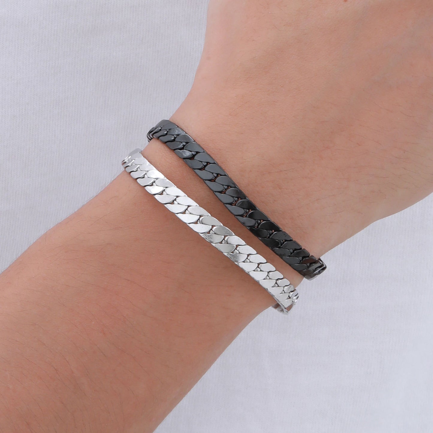 Planderful Men NK Chain Stainless Steel Bracelet Durable