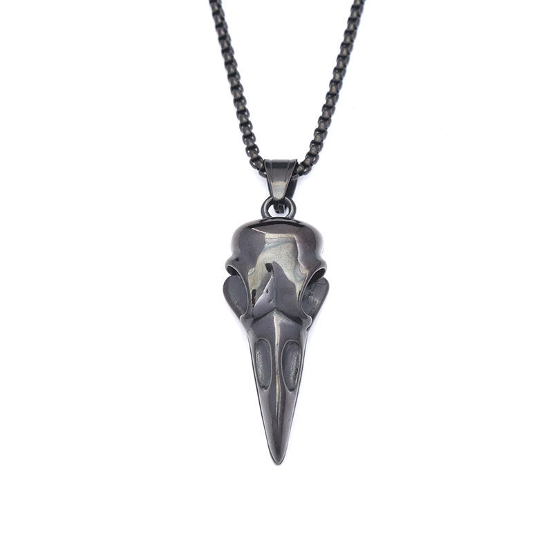 Explosive Stainless Steel Crow Skull Head Pendant Jewelry
