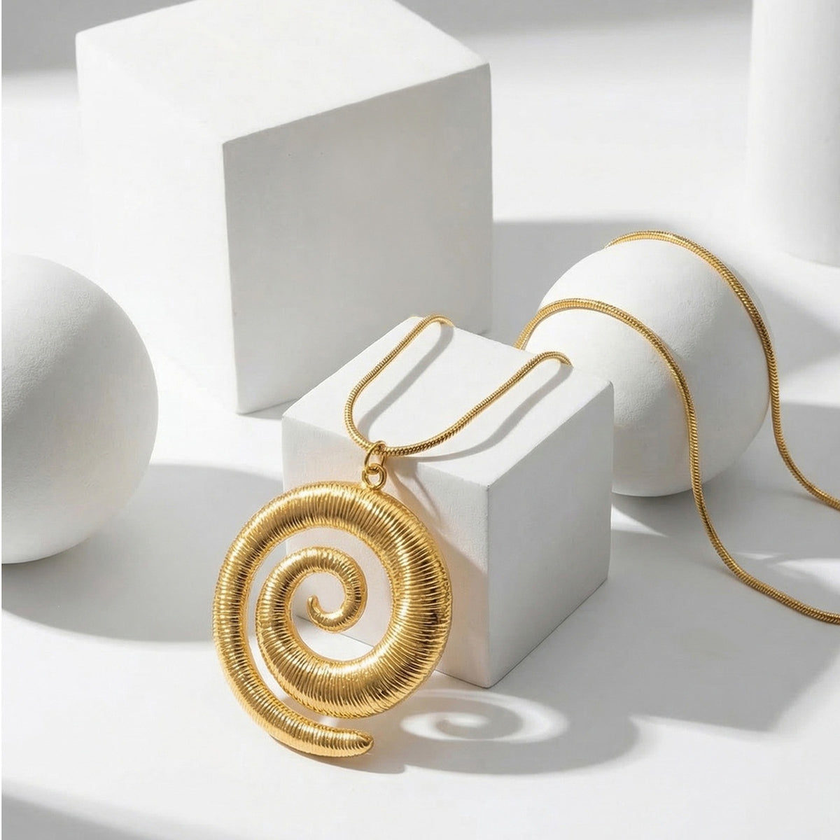 Cold Wind Ocean Stainless Steel Shell Pendant Leopard Print Long Item Decoration Necklace