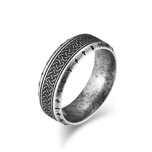 Planderful Celtic Knot Ring For Men Viking Style Durable Stainless Steel Retro Look Literary And Art Fans
