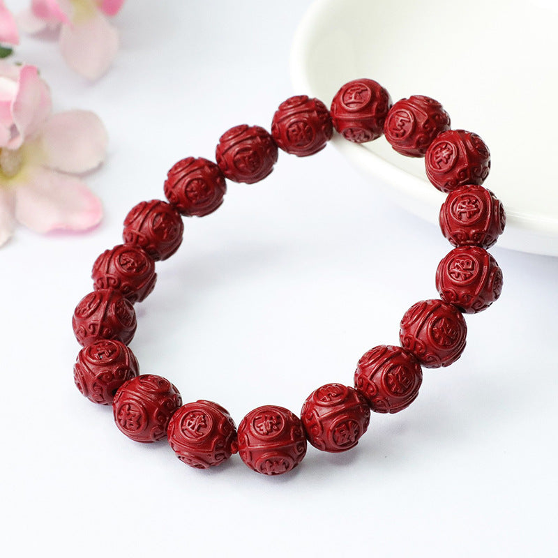 Vibrant Purple Sand Bracelets, Sterling Silver Cinnabar Treasure Attracting Bracelets