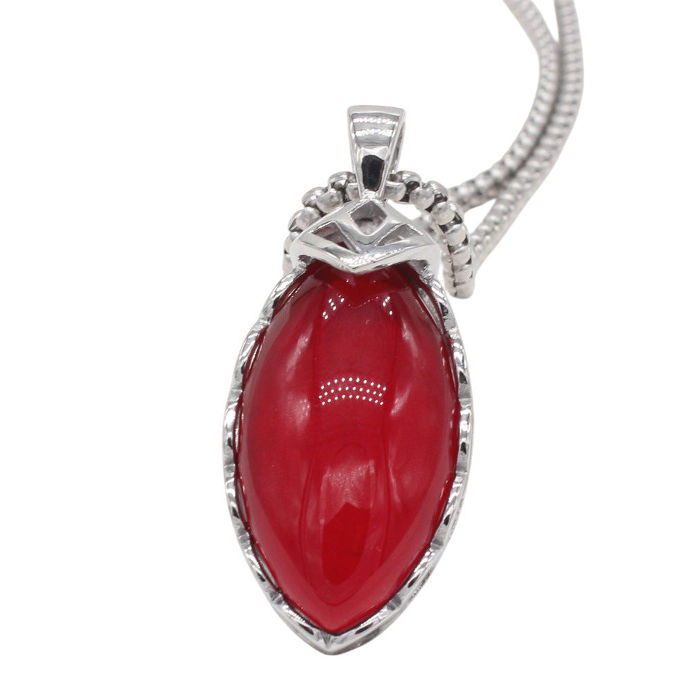 Planderful Titanium Steel Pendant Unisex Retro Stone Protection Statement For Women And Men Everyday Genie