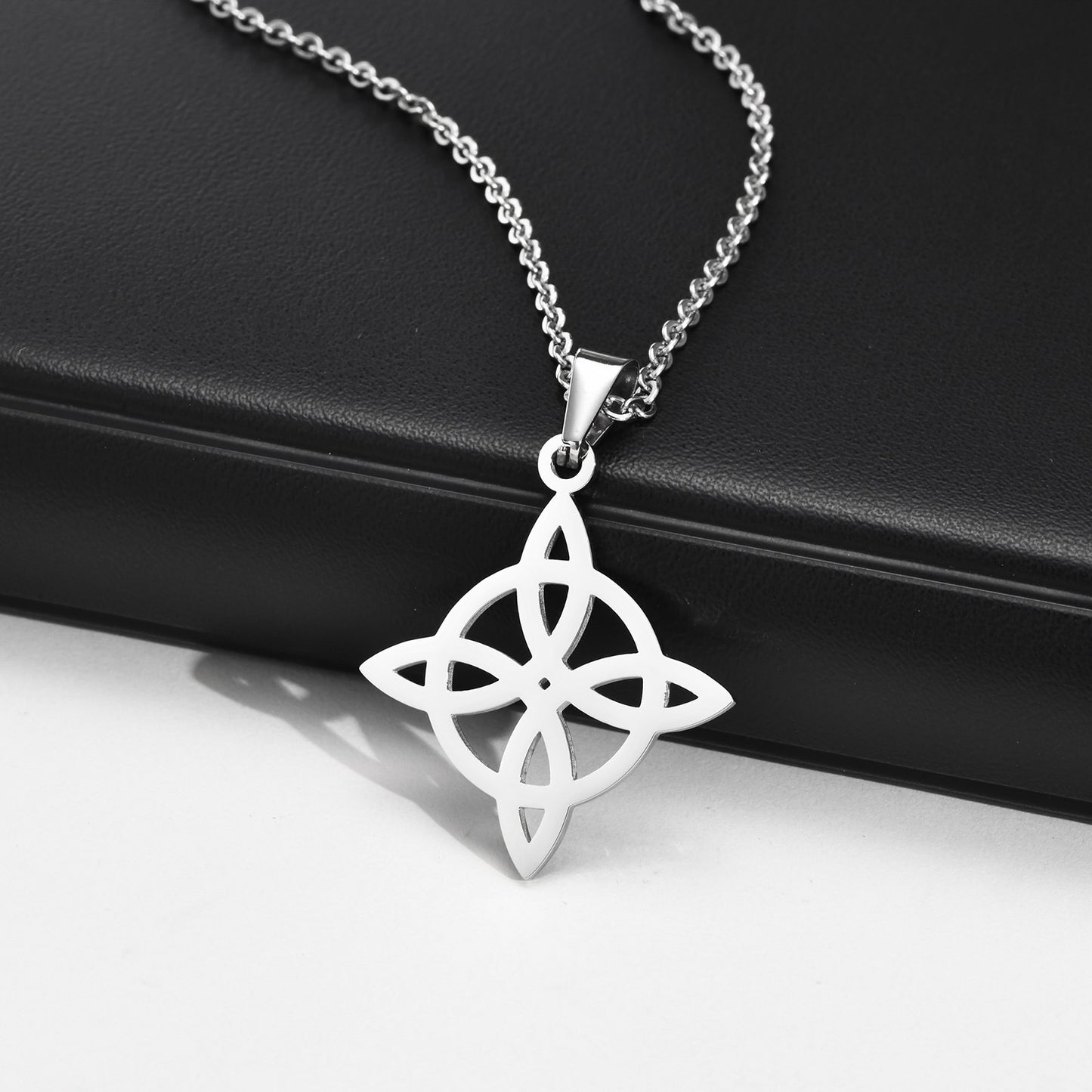 Stainless Steel Celtic Knot Pendant Black Men for Men