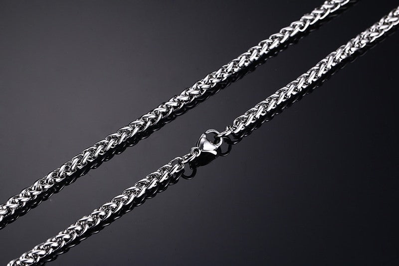 Thick Chain Men's Necklace Stainless Steel Flower Basket Chain