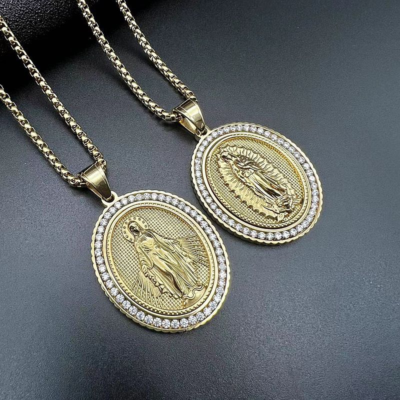 Stainless Steel Necklace – Elegant Virgin Pendant