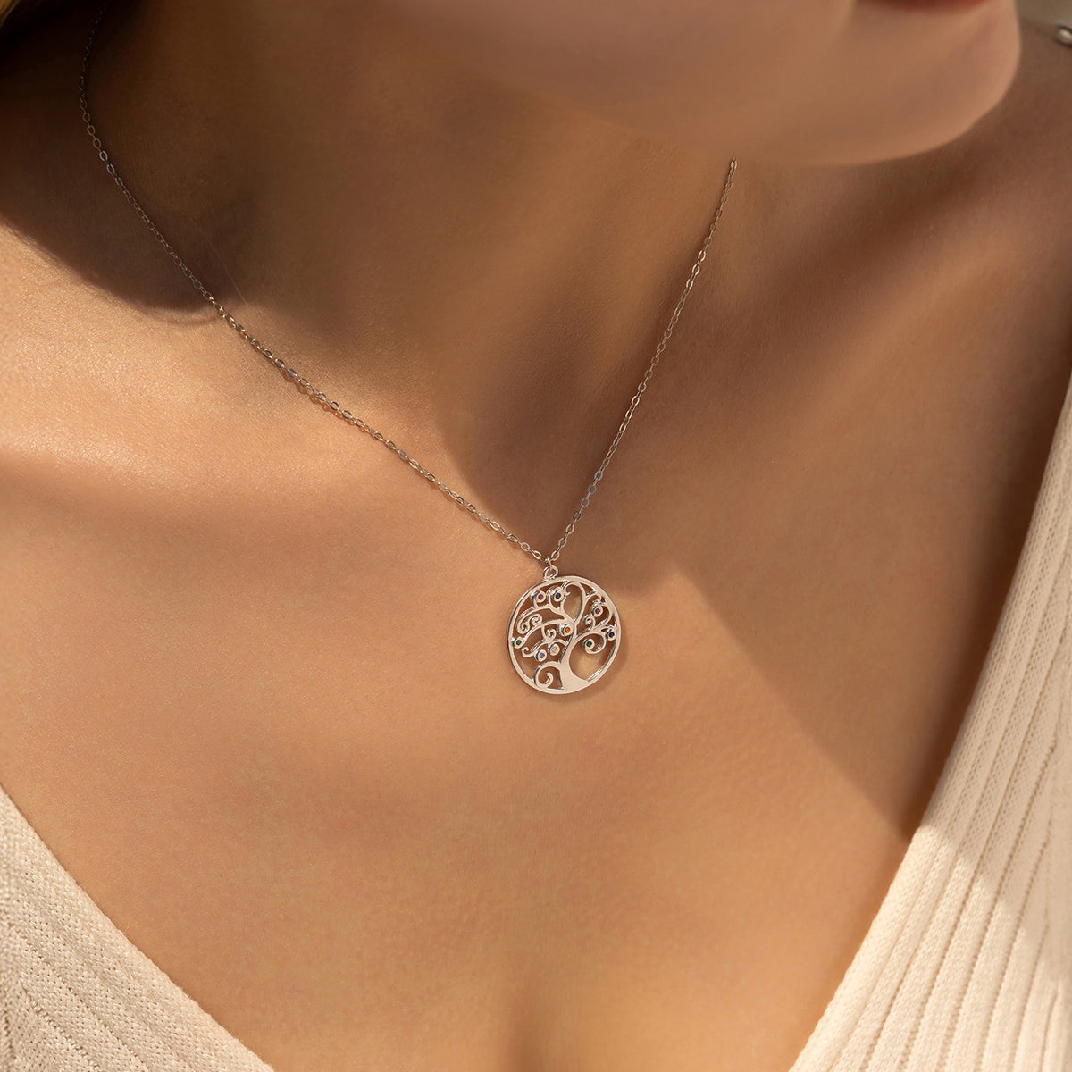 925 Sterling Silver Vintage Pattern Necklace