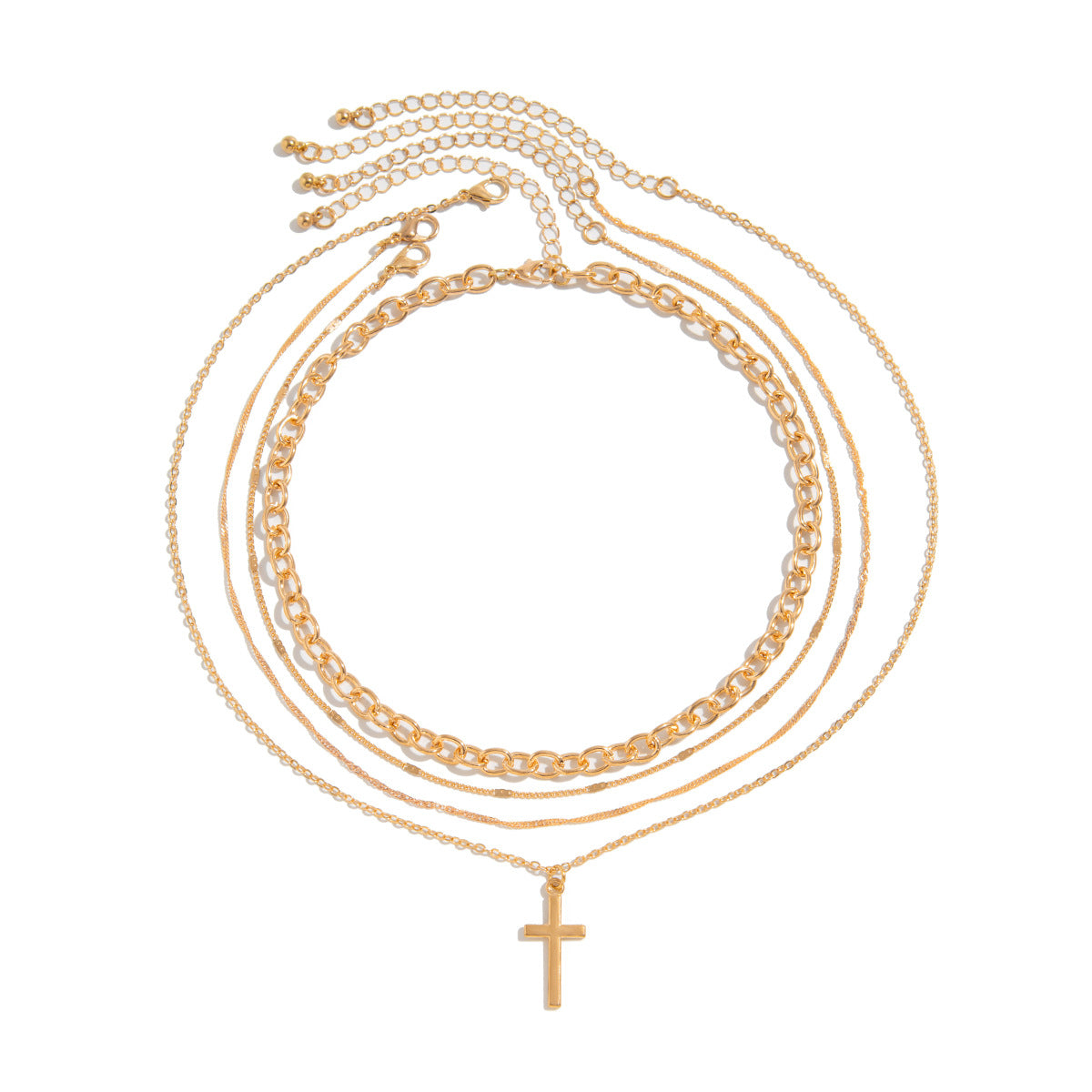 Hip-Hop Cross Pendant Necklace